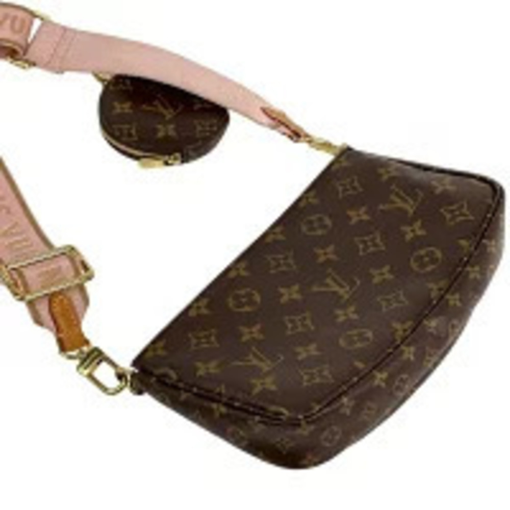Louis Vuitton Accessoires Shoulder Detachable Strap Bag Pochette Multi Black
